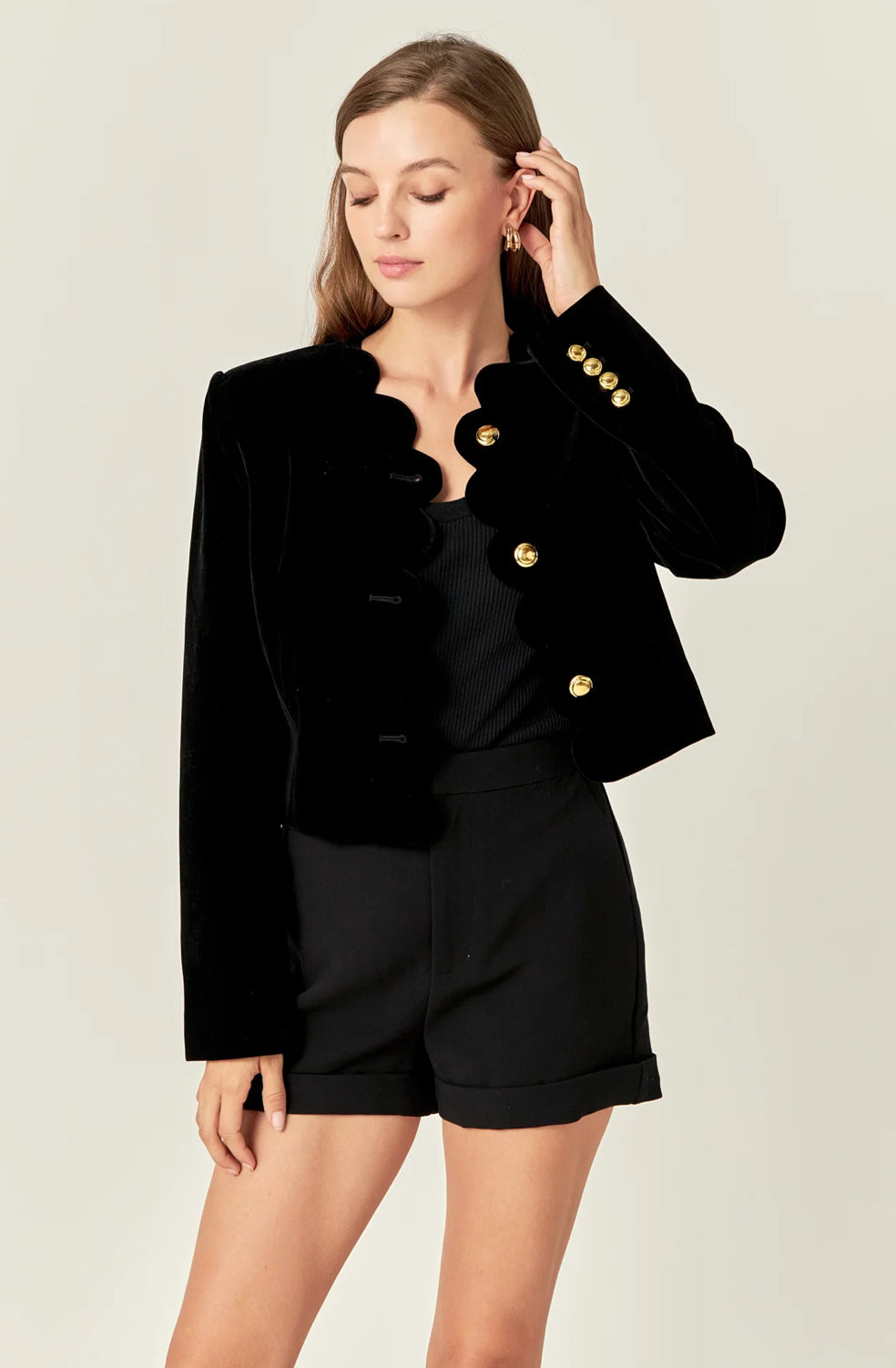 Velvet Scallop Jacket