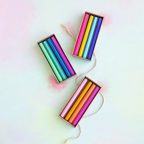 Rainbow Taper Candles