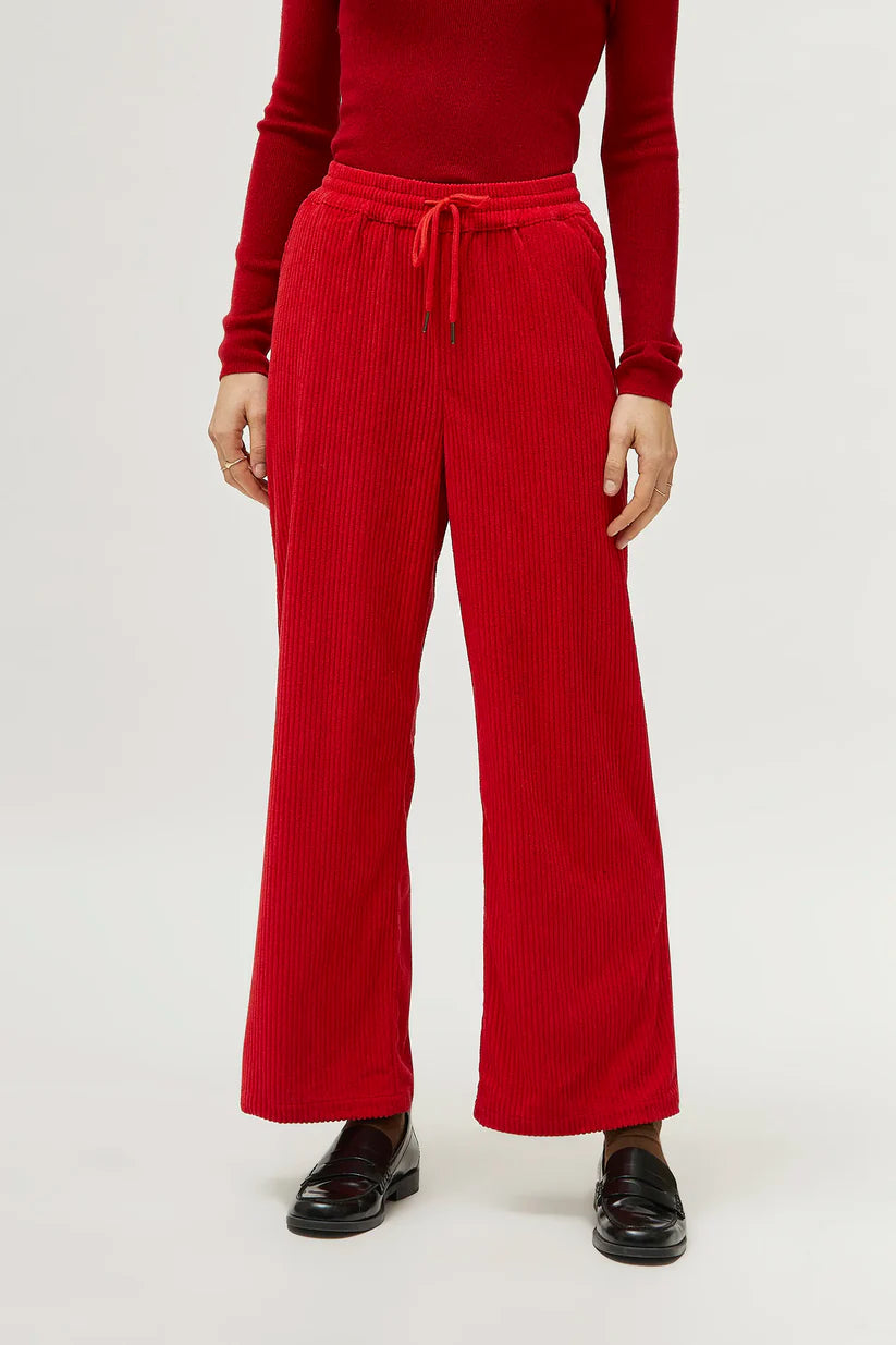 Red &quot;Corduroy&quot; knit pant