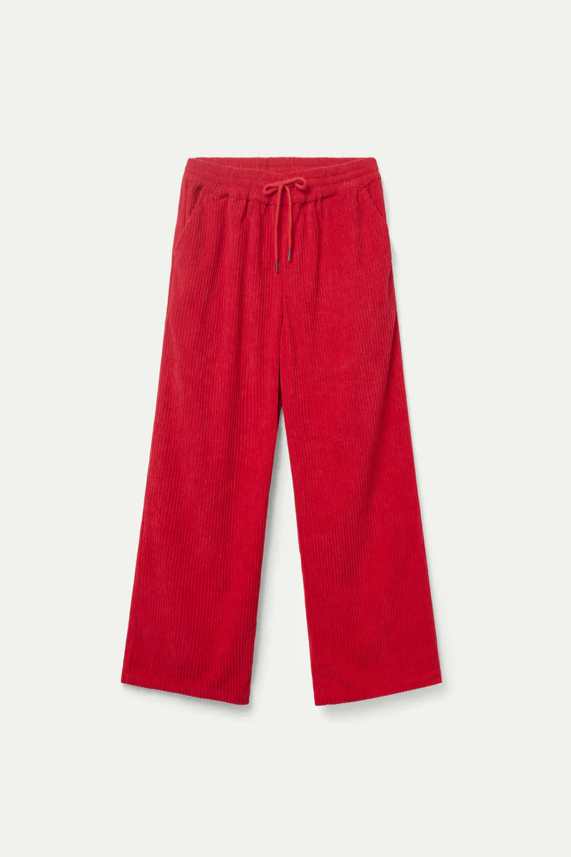 Red &quot;Corduroy&quot; knit pant