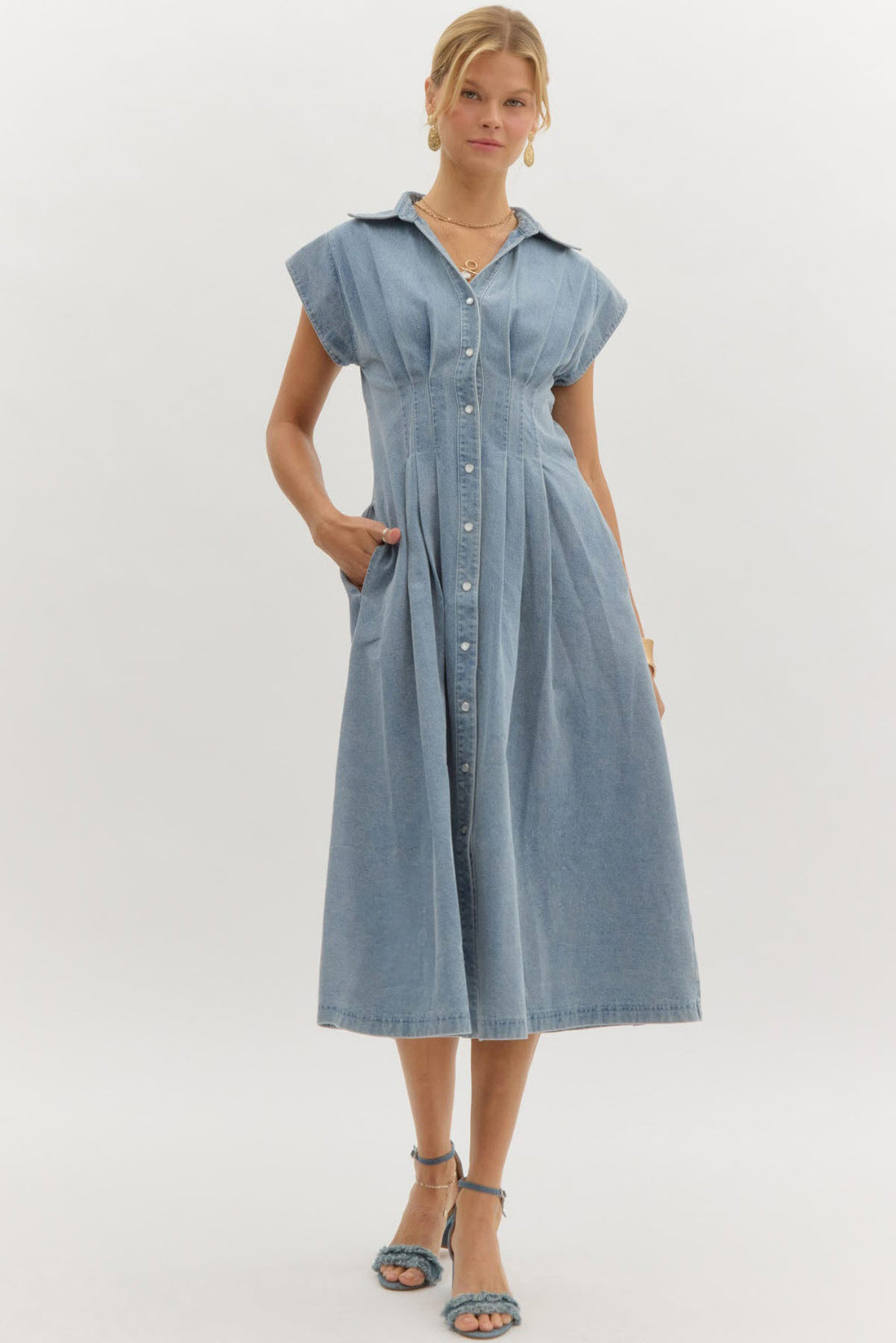 Denim Darling Midi Dress