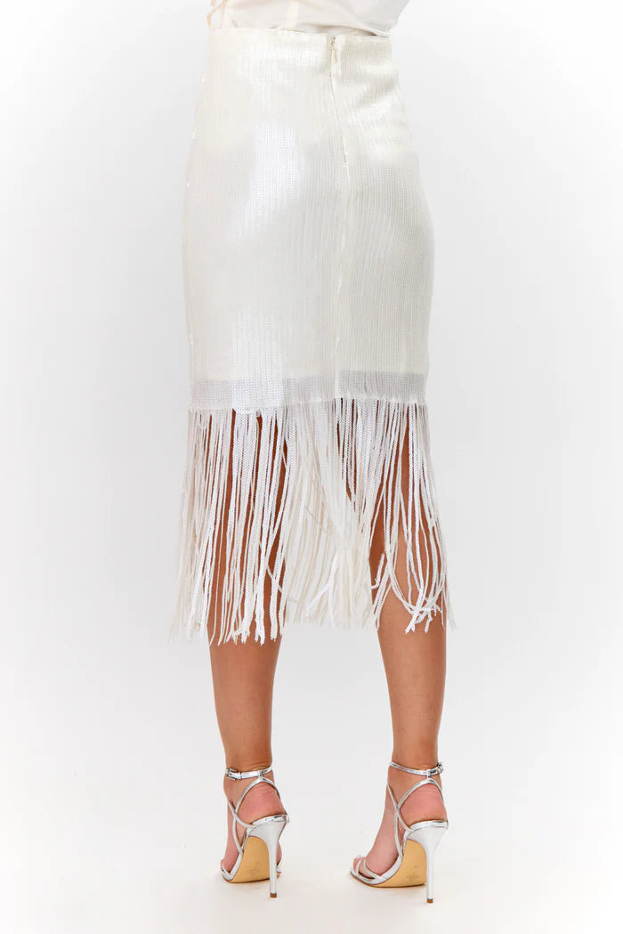 Milana Sequin Fringe Skirt