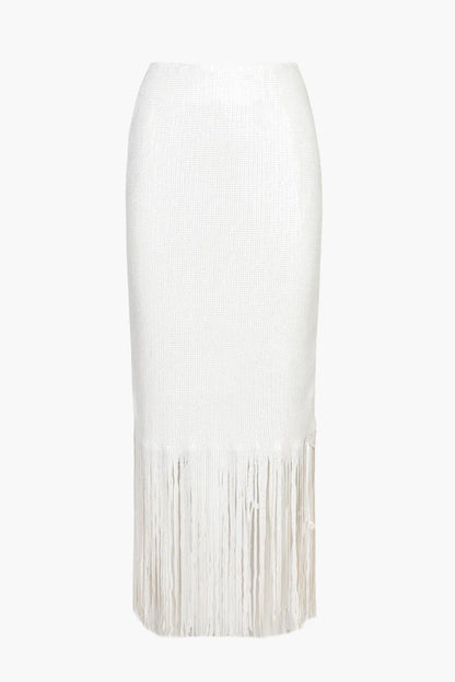 Milana Sequin Fringe Skirt