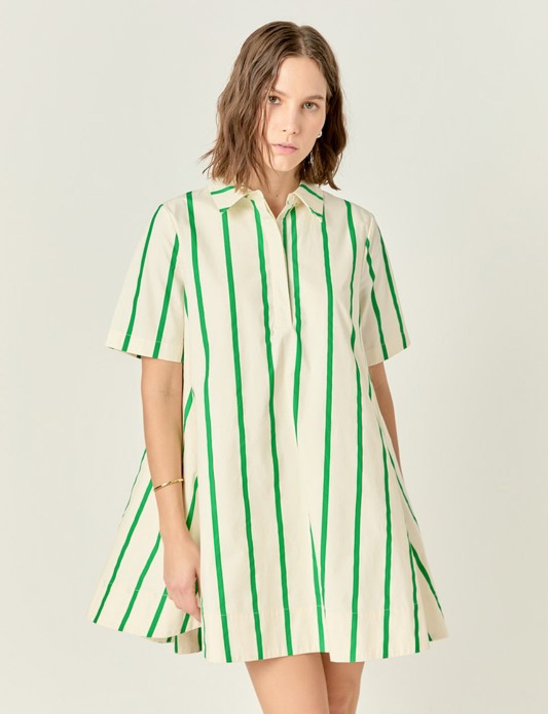 Kelly Green Stripe Dress