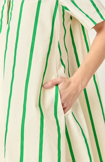 Kelly Green Stripe Dress