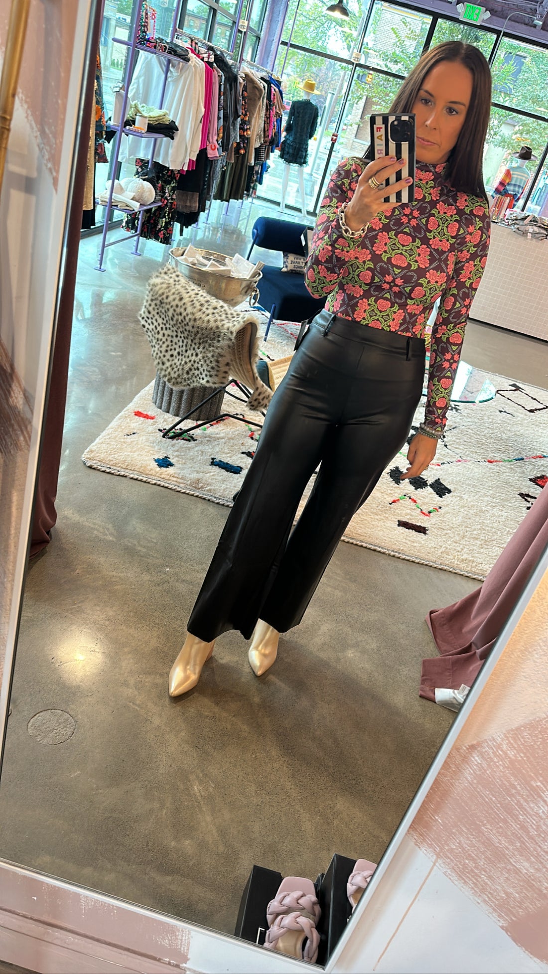 High-Waisted Vegan Leather Pant