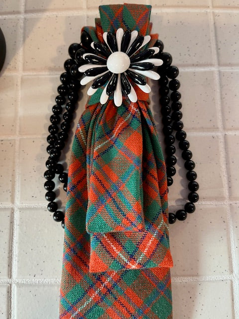 Plaid Scotland Tie Necklace