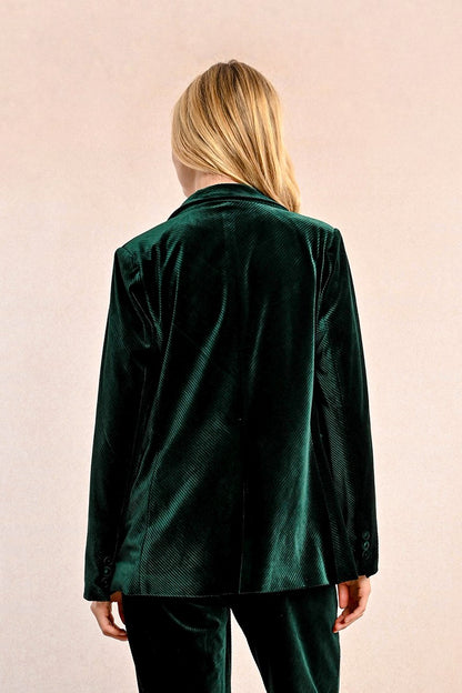 Jade Velvet Blazer