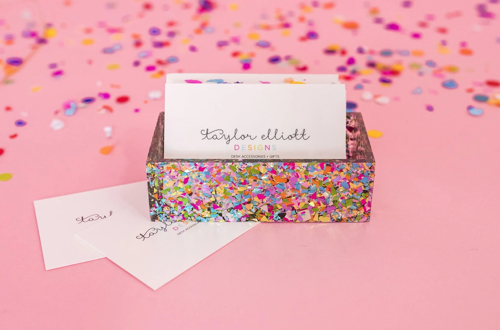 Confetti Business Card Holder