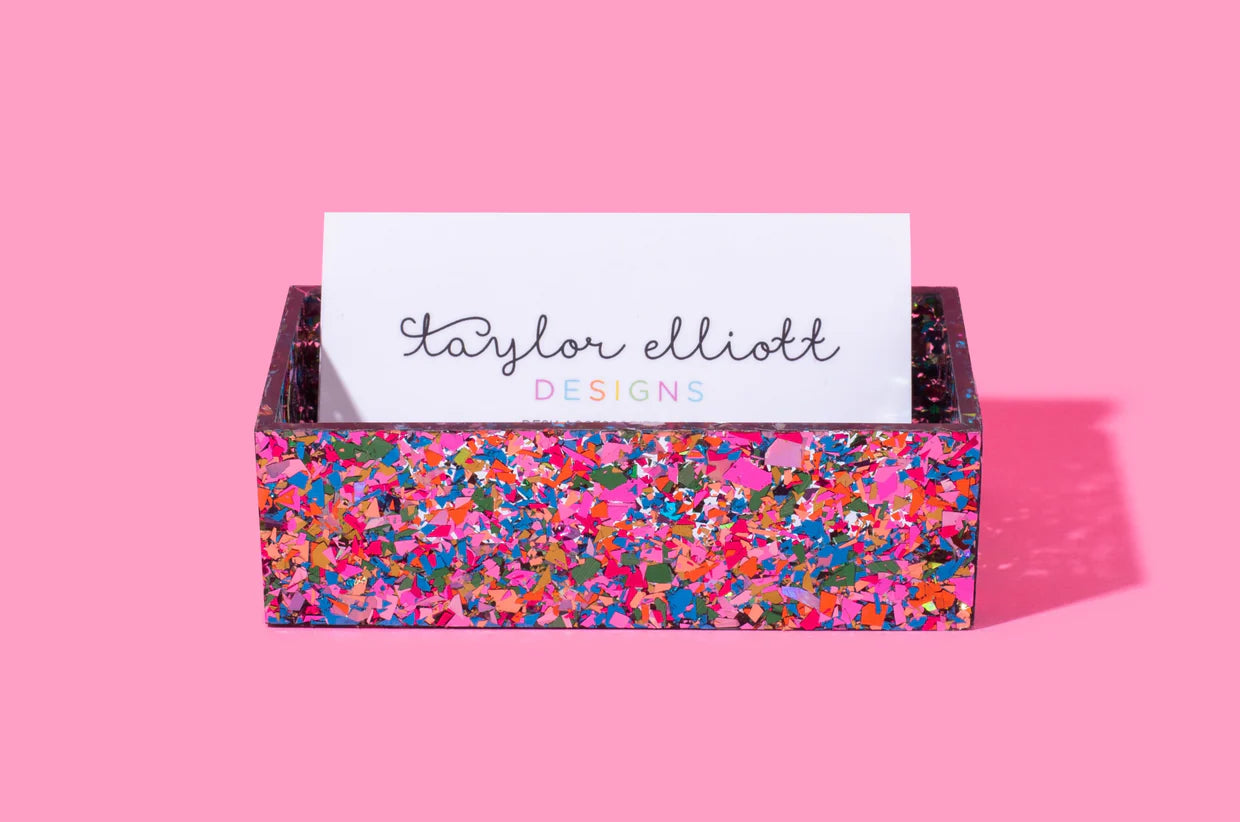 Confetti Business Card Holder