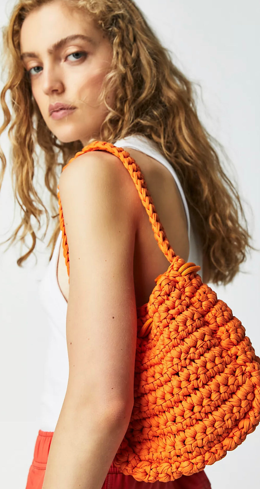 Dense Orange Crochet Purse