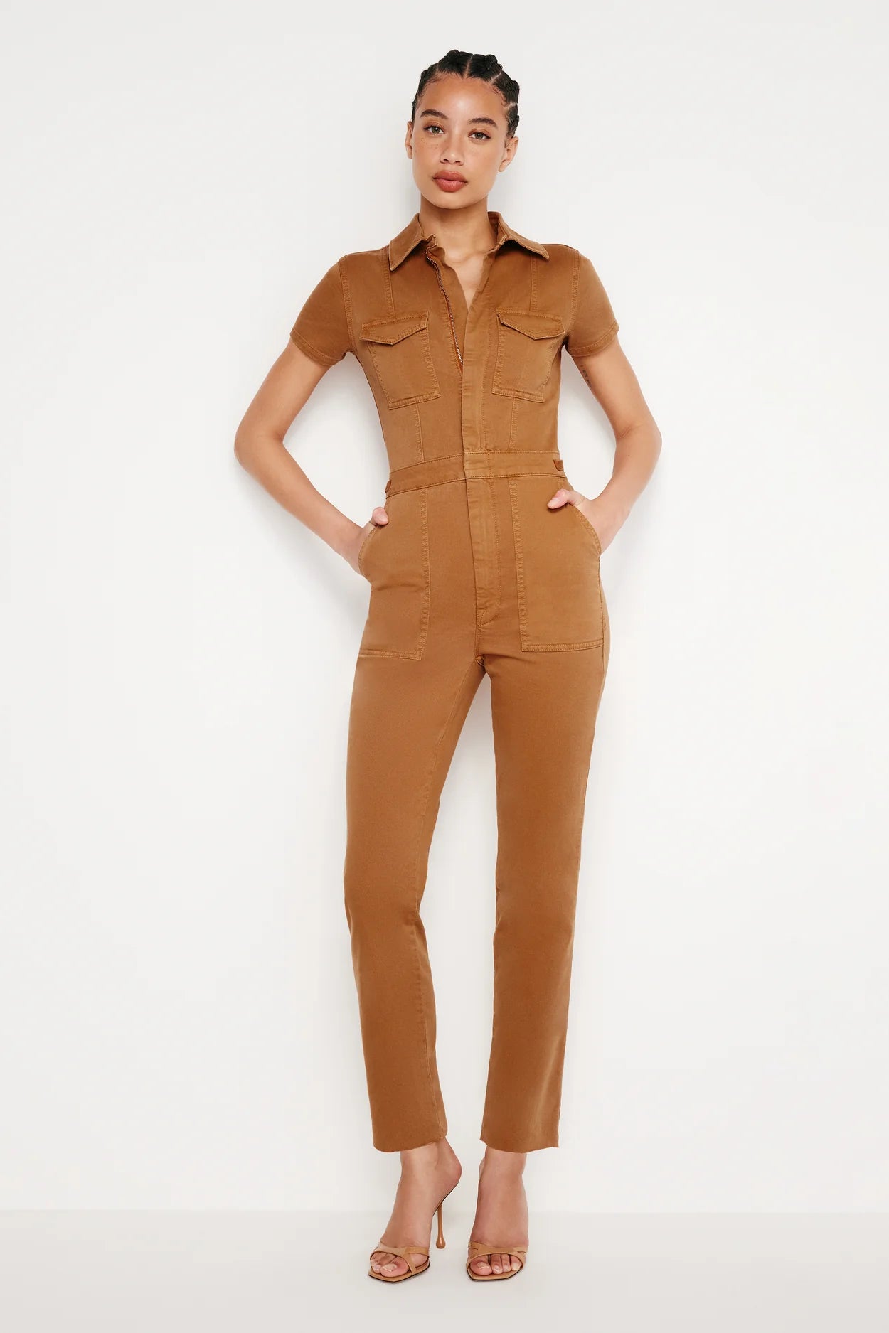 Cocoa Zippered Jumpsuit