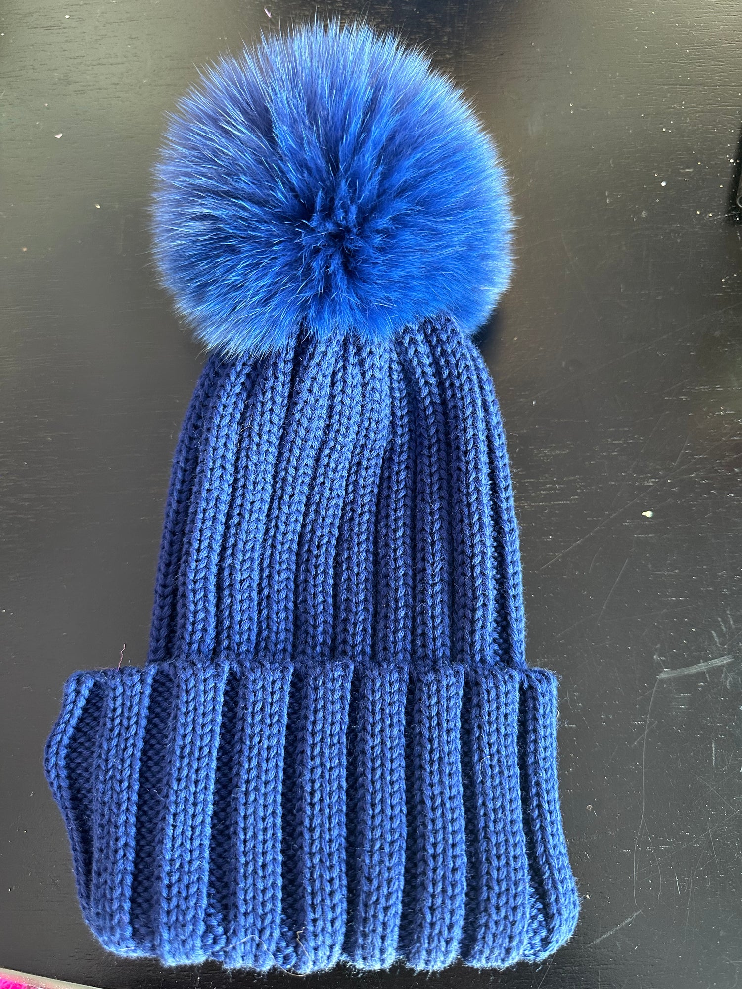 fur pom pom hat