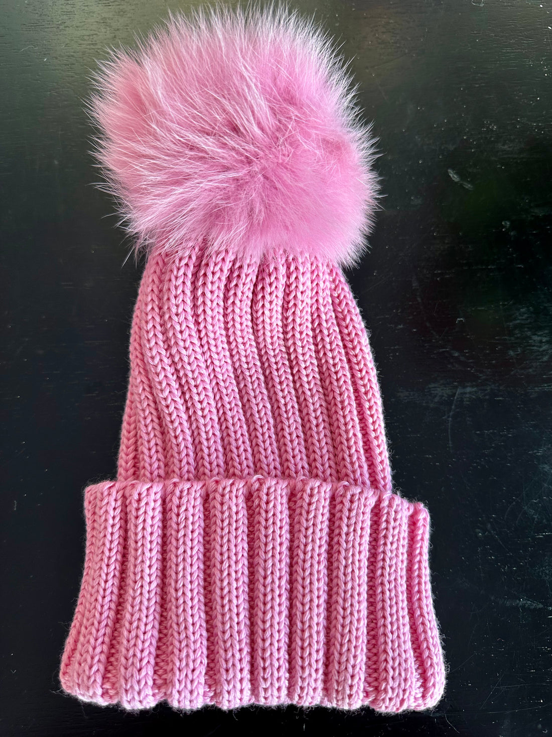 fur pom pom hat