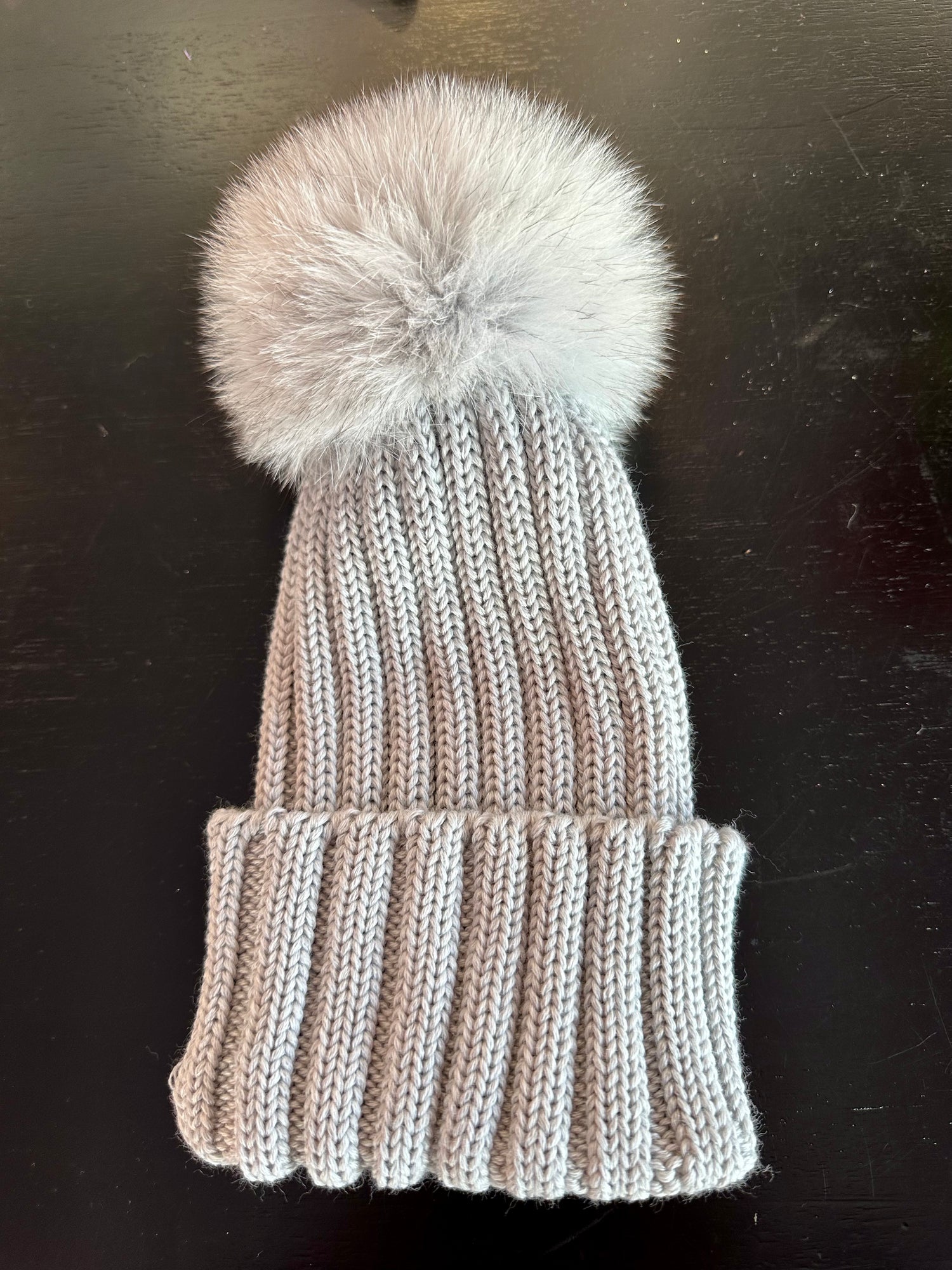 fur pom pom hat