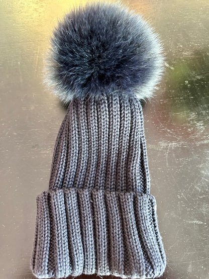 fur pom pom hat