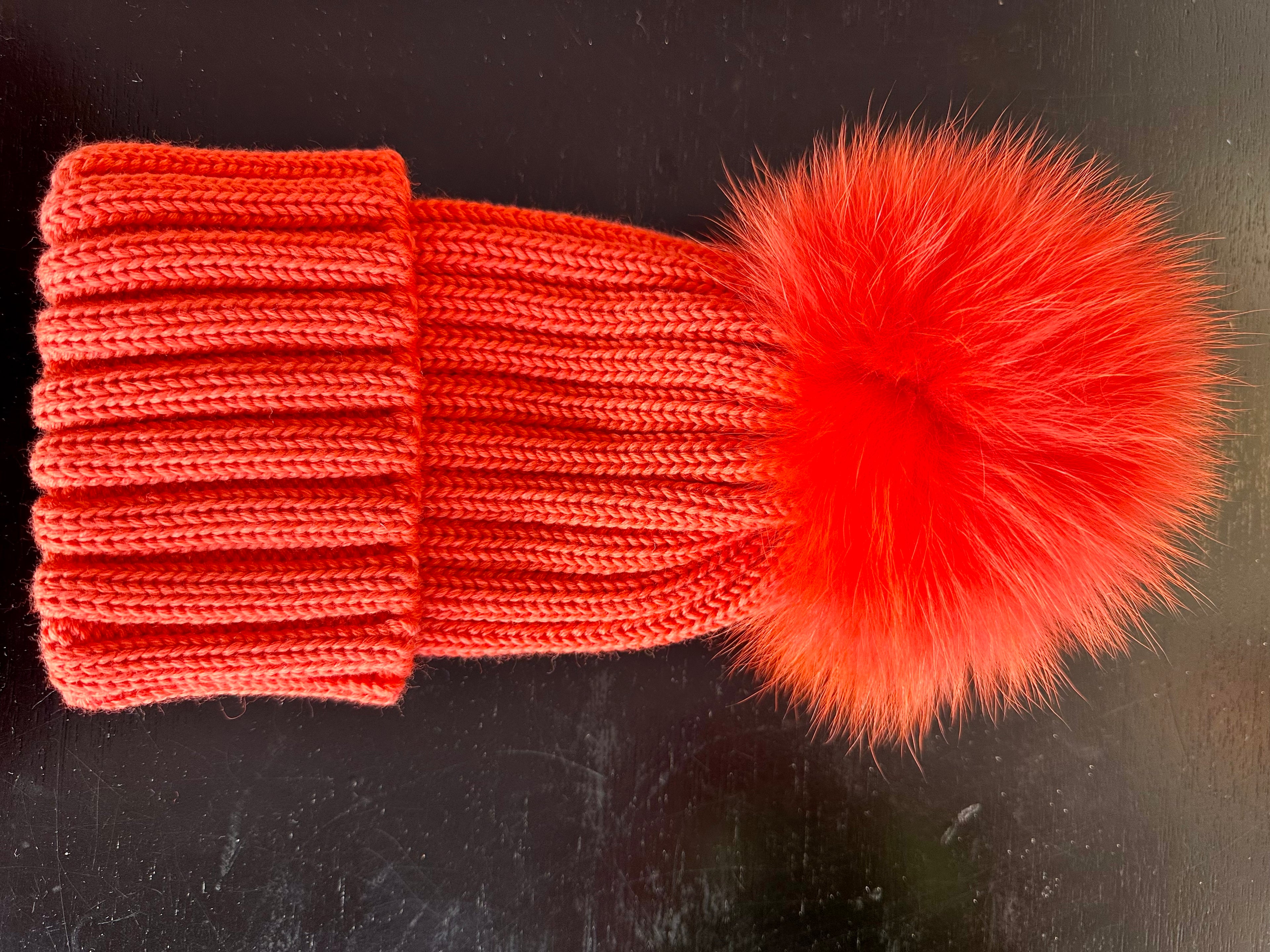 fur pom pom hat